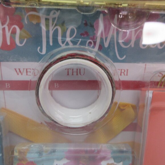 Pioneer Woman Breezy Blossom Menu Planner Clips Memo Pad Washi Tape Pen 12pc Set - Picture 8 of 10